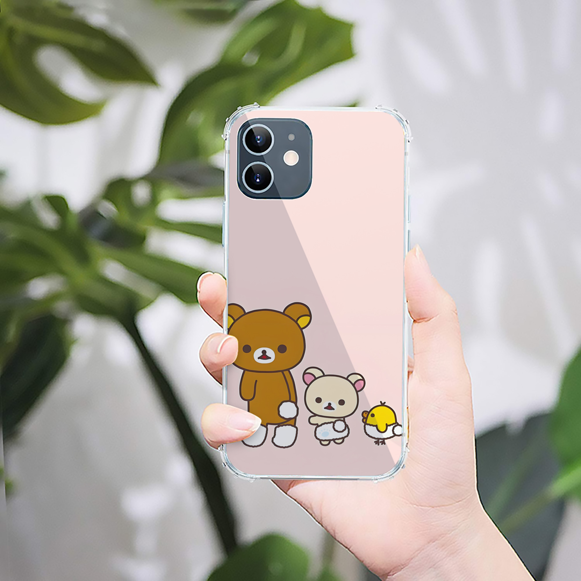 （画像用） リラックマ リラックマ キイロイトリ Rilakkuma Korilakkuma Kiiroitori 【iPhone 12シリーズ対応】透明スマホケース（クリアソフトケース）